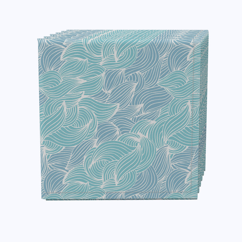 100% Cotton Abstract Square Napkin
