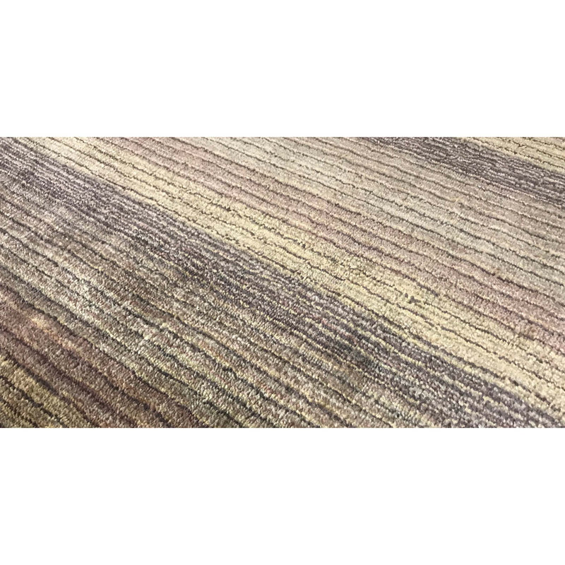 Striped Area Rug in Light Yellow/Gray/Black