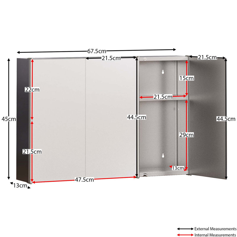 Aadhith Wall Mounted Required Bathroom Cabinet
