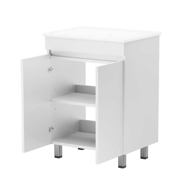 Calvera 24" Modern Freestanding Bathroom Vanity With Sink And Ample Storage