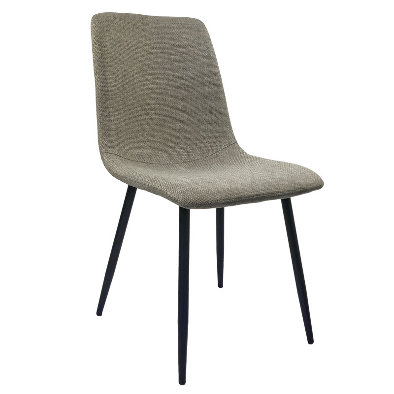 Vassilena Modern Kitchen Dining Room Chairs,Upholstered Dining Accent Chairs Cushion Seat And Sturdy Metal Legs, Light Gray