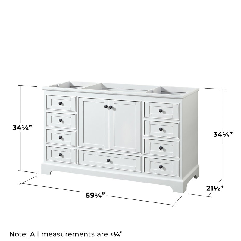 Base de meuble-lavabo simple Deborah, Blanc / noir