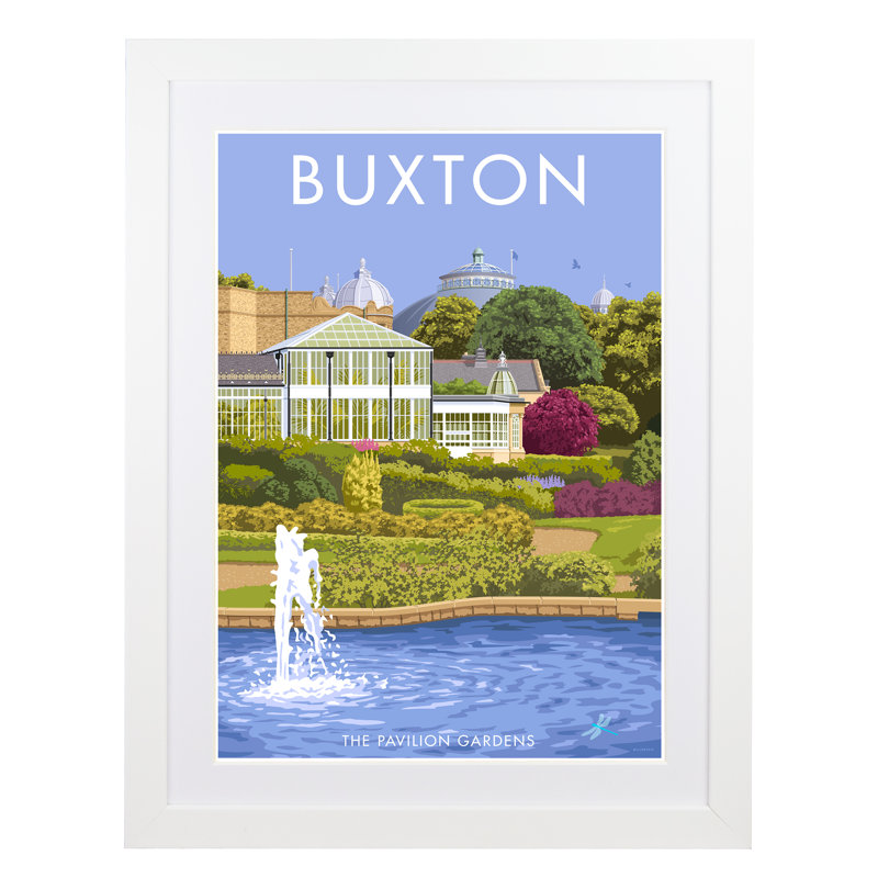 Buxton Derbyshire - Print, White Framed, 50cm H x 40cm W x 1cm D