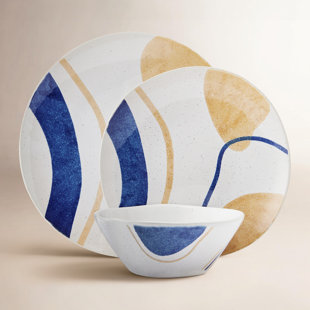 Pfaltzgraff Artful Circles 12-Piece Dinnerware Set, Service For 4
