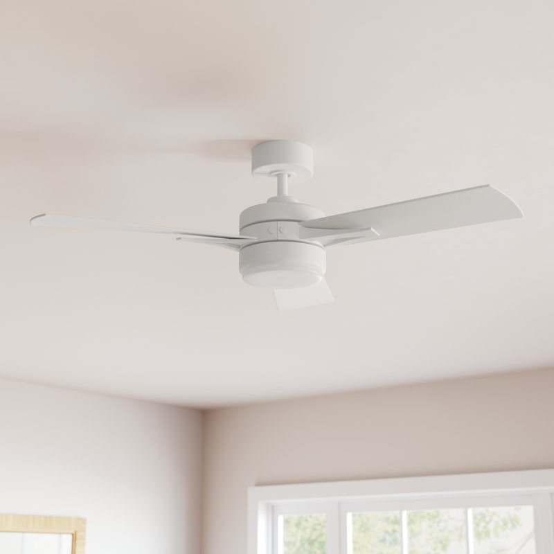 Peppadew 44'' Ceiling Fan with LED Lights, Matte White
