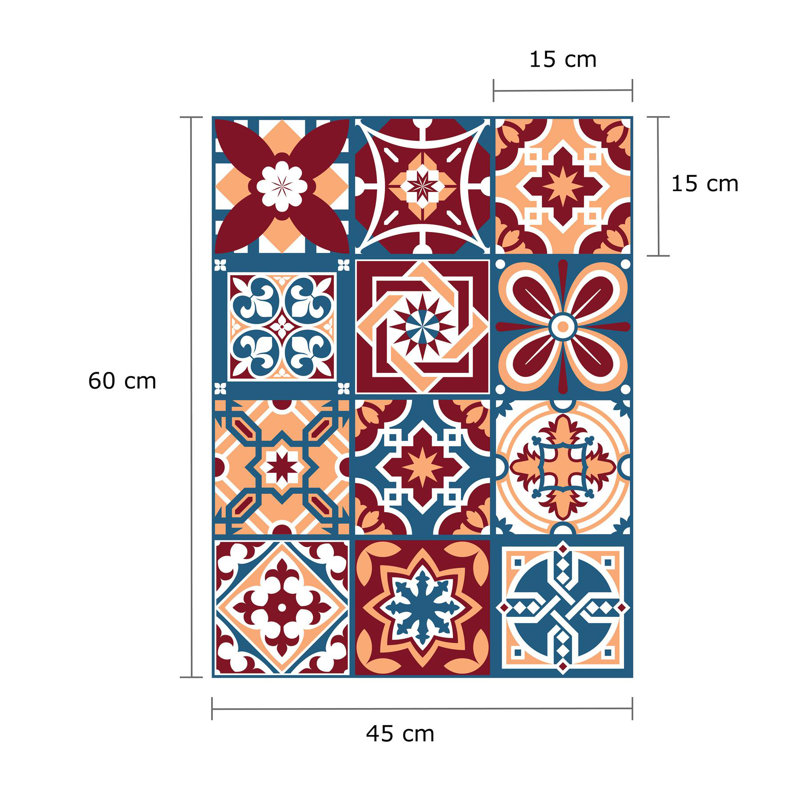 Carreau de terrain pelez et collez en PVC 6 po x 6 po