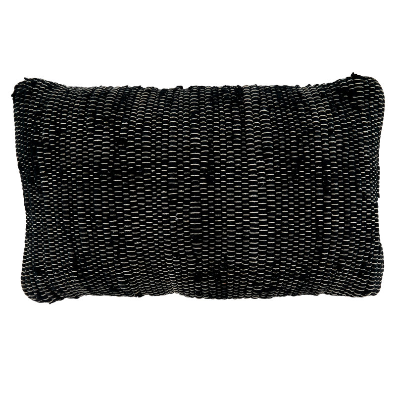 Noir Cotton Lumbar Pillow Cover