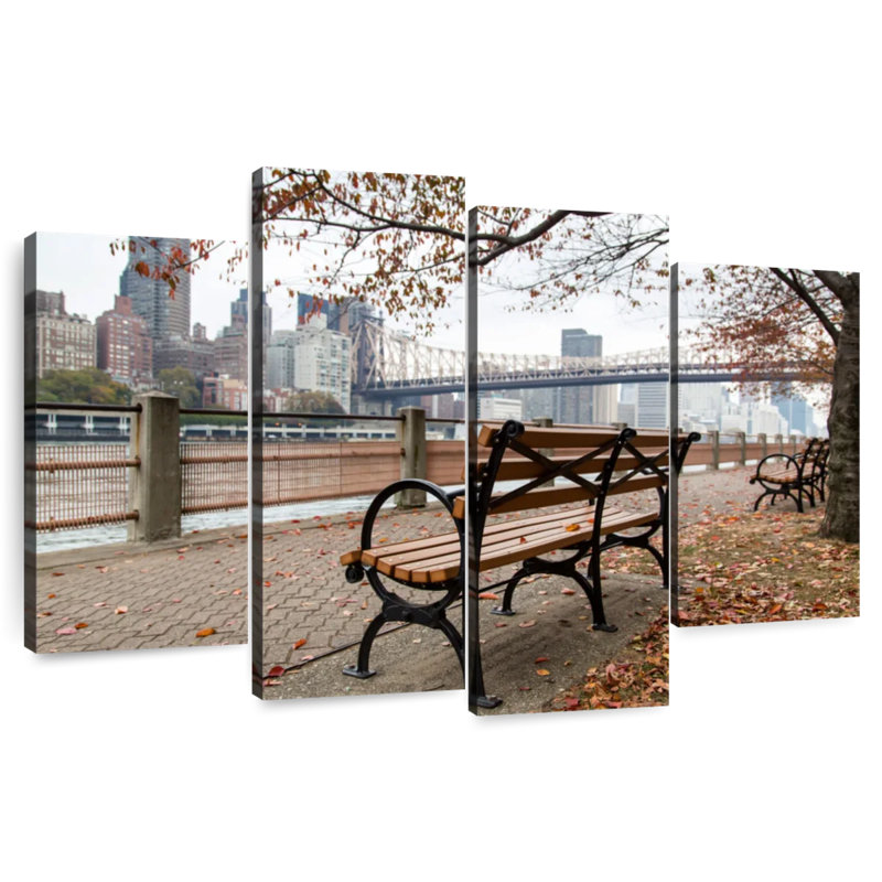 Banc de parc Sireci NYC, H 32 po x l 52 po