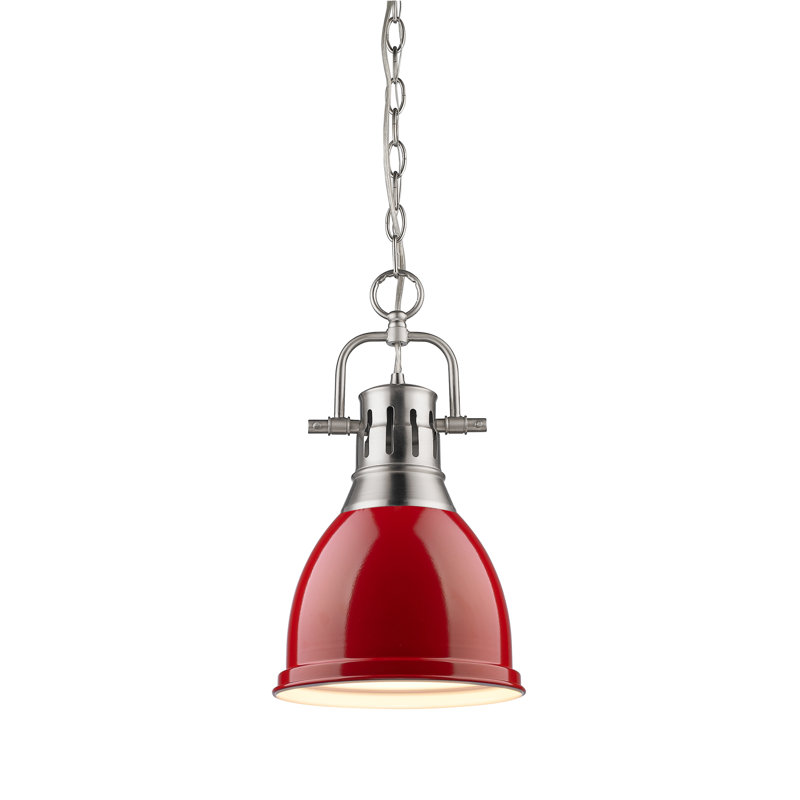 Alethia 1 - Light Pendant, Pewter, Red