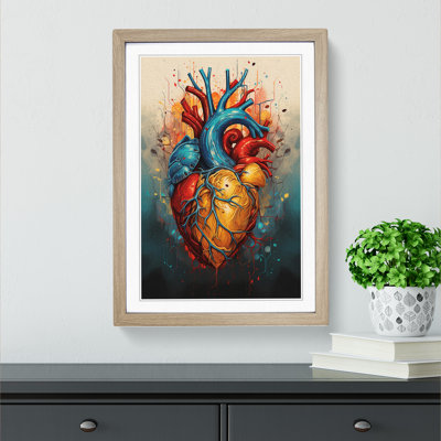 Anatomical Heart Abstract - Framed Print