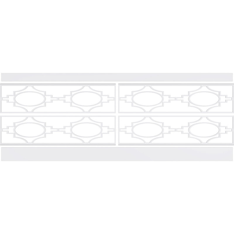 Ensemble de lambris en gypse et PVC, H 32 po x l 94,5 po x P 0,625 po
