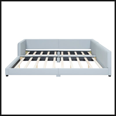 Lit plateforme tapissier grand et simple TG