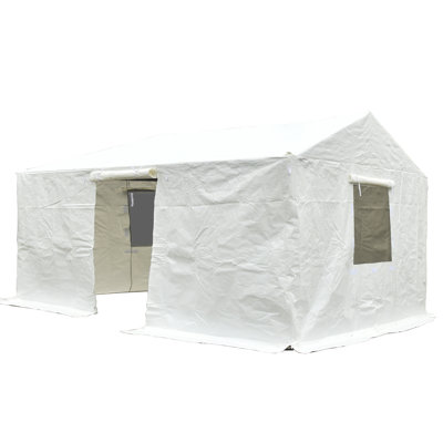 12'X20' Gazebo Enclosure Cover - All Season Waterproof Protection, White, For Gazebos With Sidewalls And Mesh Windows, Polypropylene, Windproof, Effortless To Install Outdoor Spaces Setup