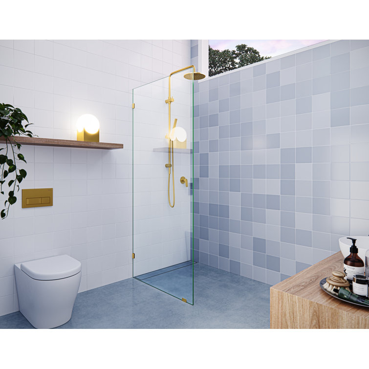 Vela 32 in. x 78 in. Fully Frameless Single Fixed Shower Panel