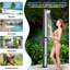 Alexnader Solar Powered Temperature Controlled Vinyl Free -standing Outdoor Shower and Footwash Spout-1664313477
