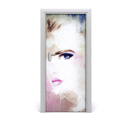 Abstraction Woman Door Decal
