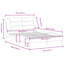 Structure de lit sans matelas Hvar gris foncé 140 x 190 cm-1063841342-1024131101