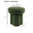Round Top Accent Chair Pedestal Base Mushroom Design Stool Contemporary Green Finish Primary Living Room