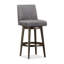 Swivel Upholstered Bar Stool with Solid Wood Frame-2063492783