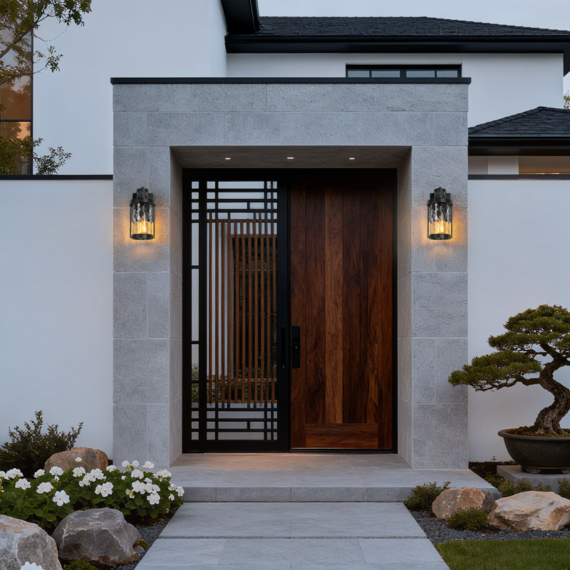 Goldrick Contemporary Outdoor Wall Sconces Dusk to Dawn