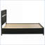 Grand lit plateforme avec rangement en bois d'ingénierie - noir, aucun sommier nécessaire pour la chambre principale-1351139409-1351139411