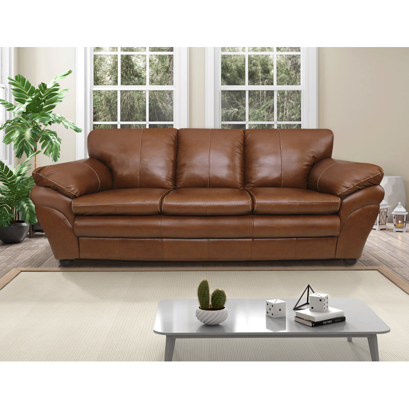 Upholstered 84'' Sofa, Wild Brandy