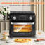 Friteuse à air compacte avec grille-pain de 11 pte, multifonction, cuisson sans huile, minuterie de 60 minutes, parfaite pour les petites cuisines et les repas sains