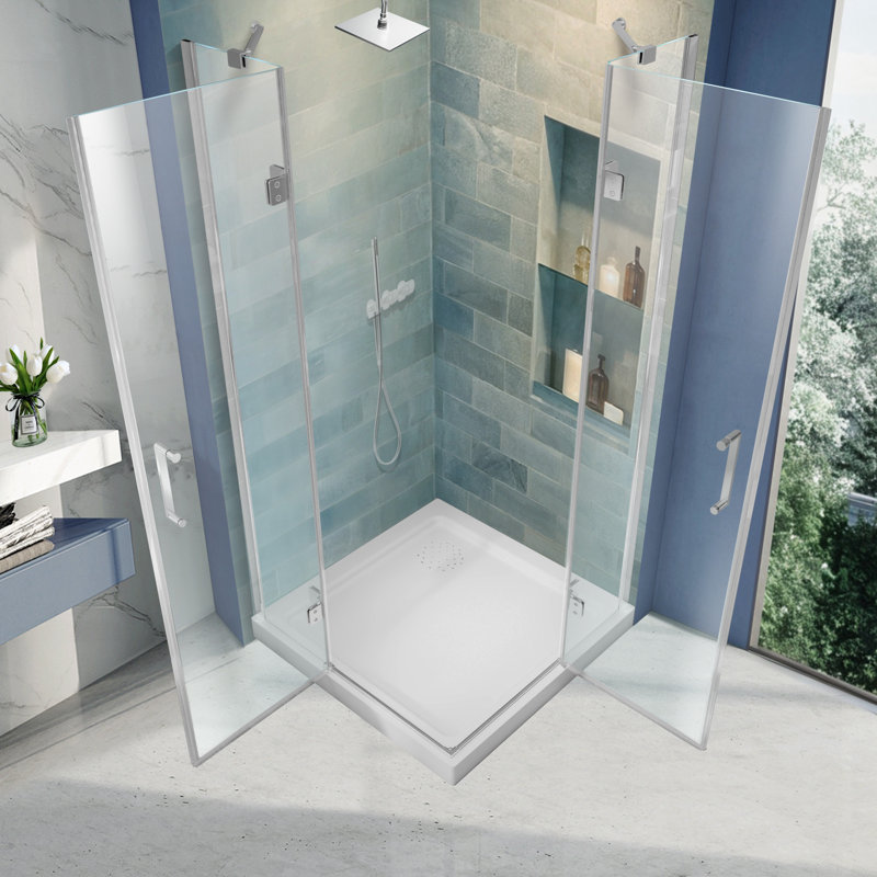36 cabines de douche carrées sans cadre