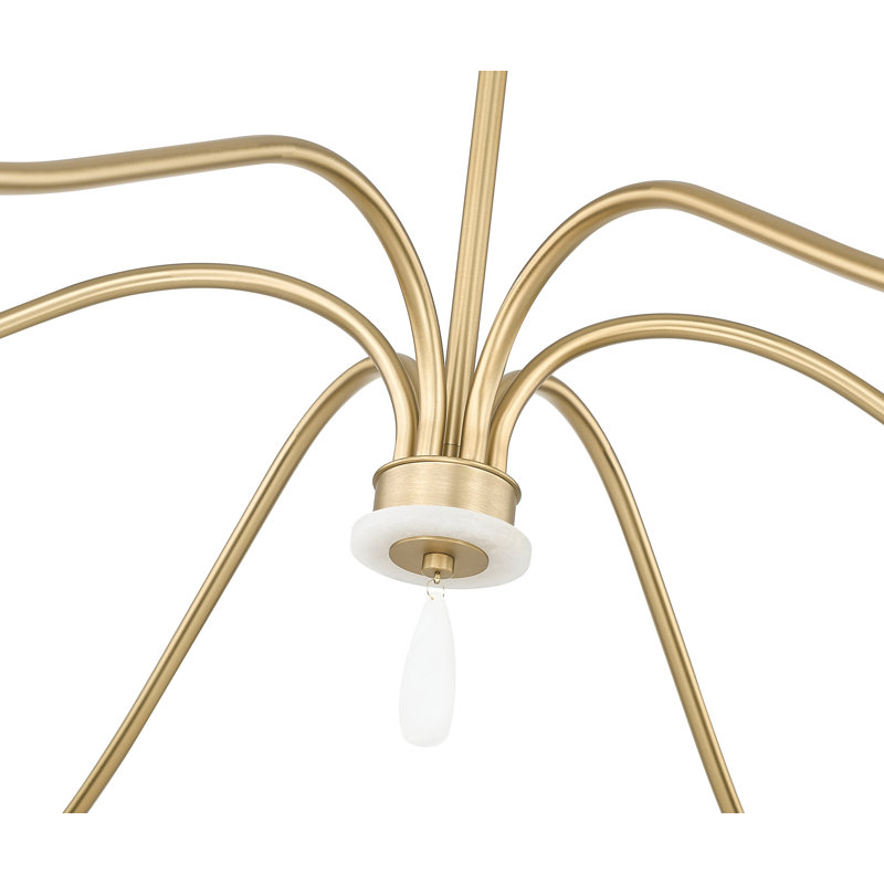 Paquette Mordern Gold 6 Light Chandelier, Mordern Gold