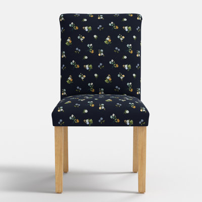 Lorraine Dining Chair In Ditsy Dahlia Navy