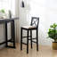 Ensemble de tabourets de comptoir industriels rétro de 2 à 26 po en similicuir durable, certifié BIFMA pour îlot de cuisine et bar, noir