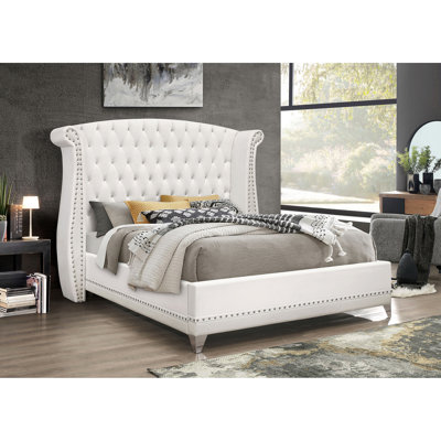 Barzini Upholstered Queen Wingback Bed