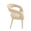 Chaises de salle à manger rembourrées de style Mid-Century avec accoudoirs à dossier demi-tonneau avec pieds en métal enveloppés de tissu (ensemble de 4)-713025208