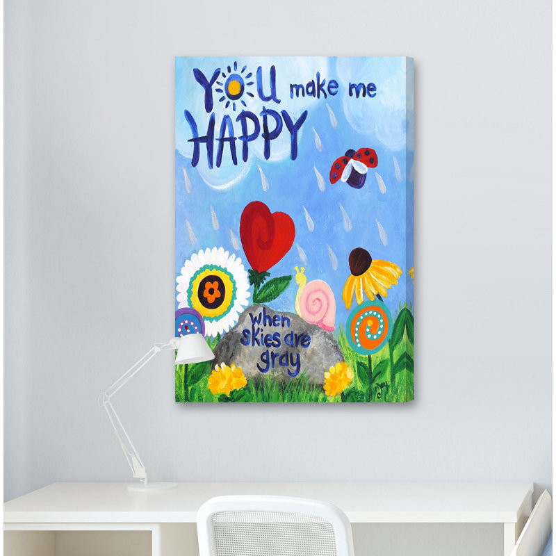 You Make Me Happy by Nicola Joyner - Wrapped Canvas Print, 76cm H x 51cm W