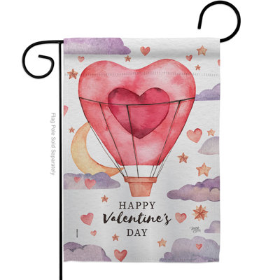 Double Sided 18.5'' H x 13'' W Polyester Valentine's Day Garden Flag