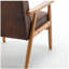 Fauteuil de style moderne Mid-Century de 25,38 po de largeur, brun-1351226494
