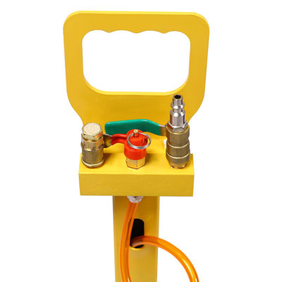 Cric gonflable 3T à 3 sacs, vérin pneumatique à 3 sacs, capacité de levage de 16 en 6 600 lb, terrain facile à replier, couleur jaune