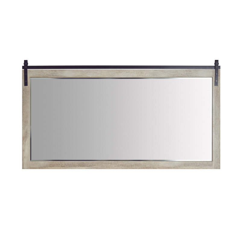 Miroir de salle de bain mural Karamfila, 39,4 po x 72 po, Bûches nord-américaines