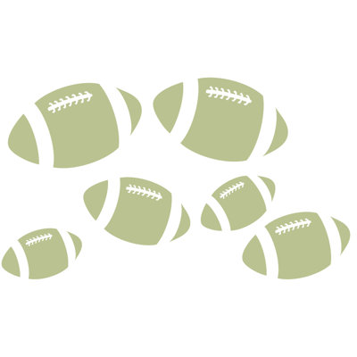 Décalcomanie murale footballs