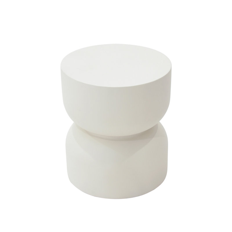 Chronos GRC Side Table, Cream White