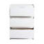 Armoire de salle de bain autoportante 24 po avec lavabo en résine, 3 tiroirs à fermeture en douceur 24 po