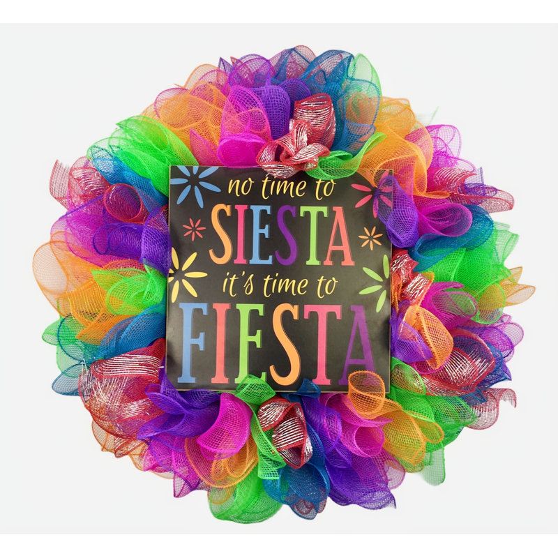 No Time To Siesta Time To Fiesta Wreath