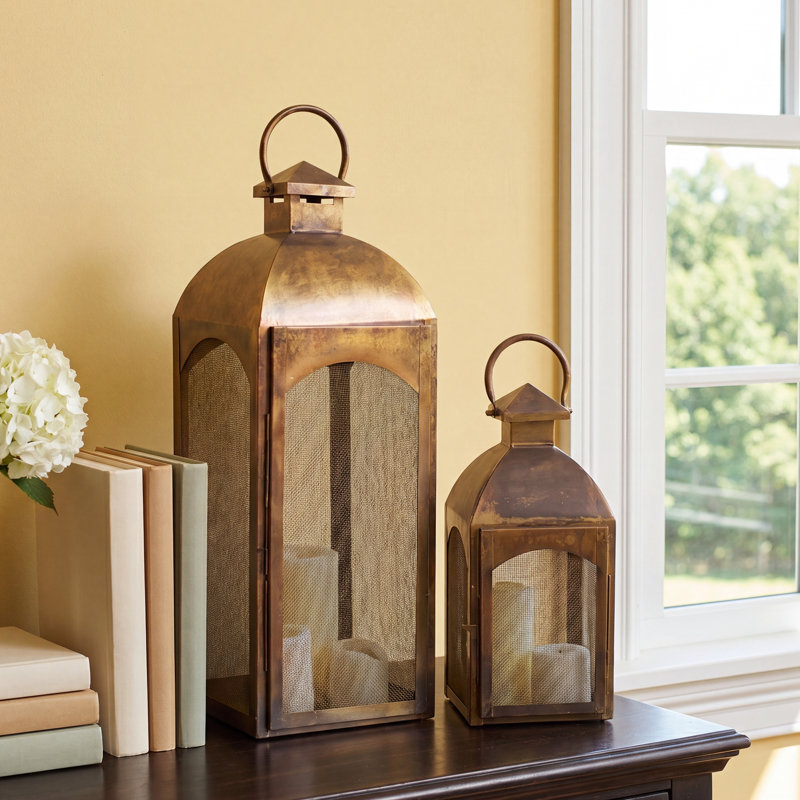 Reena 2 Piece Metal Lantern Set