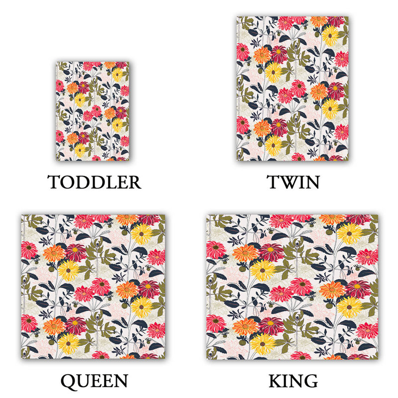 Ensembles de housse de couette pour grand lit DiaNoche en microfibre par Jill O Connor - The Dahlia Page