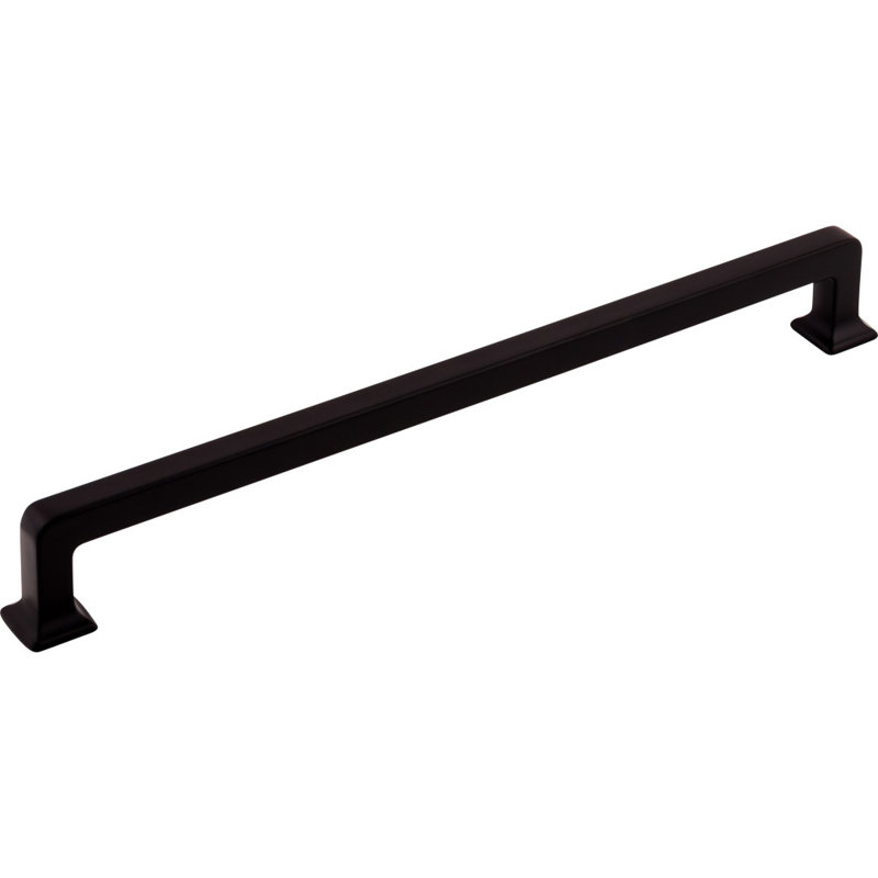 Ascendra 12" Center to Center Bar Pull, Flat Black, 9" Center to Center Bar