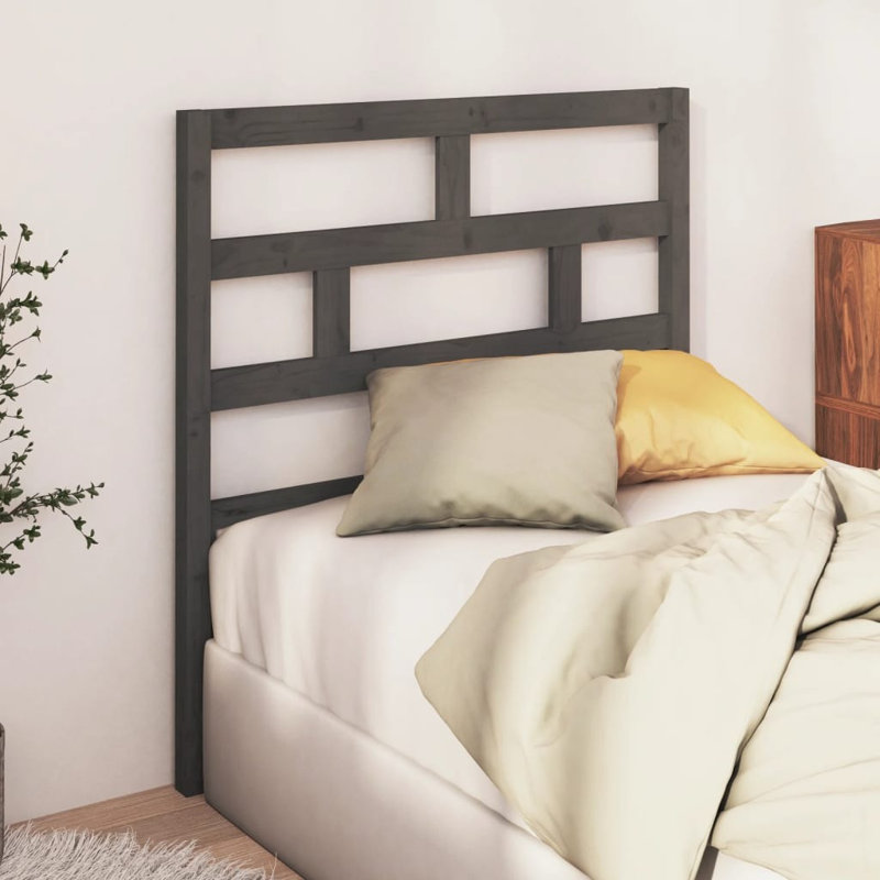 Macintyre Solid Wood Headboard, Grey, Single (3')