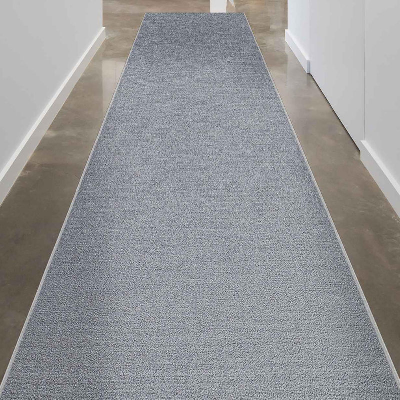Gray Machine Washable Non-Slip Runner Rug
