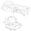 Chaise convertible de 70 po de longueur avec port de charge USB, poches latérales et dossier réglable