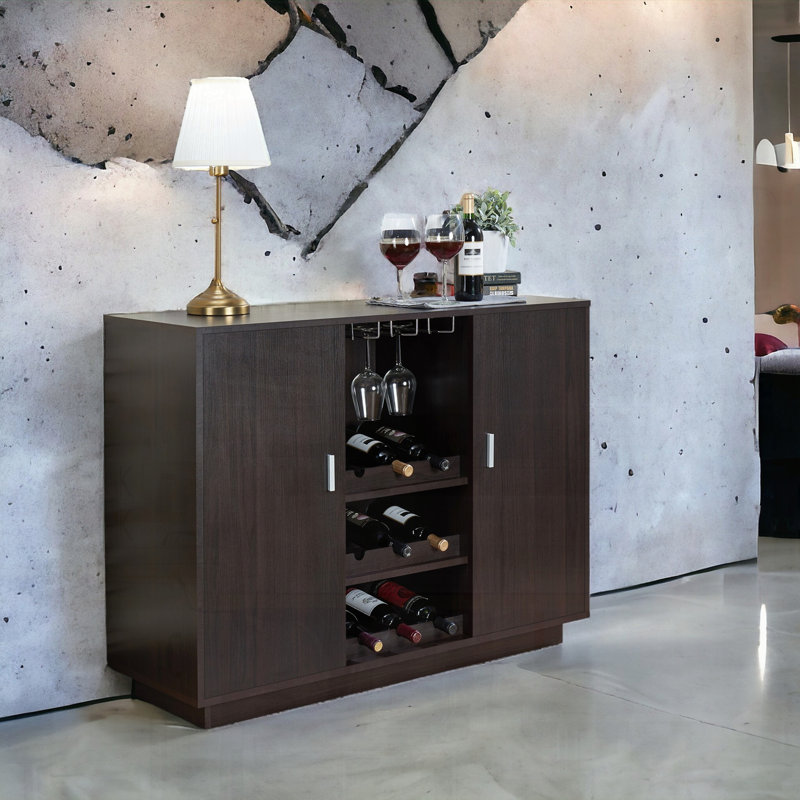 Armoire à vin avec finition espresso