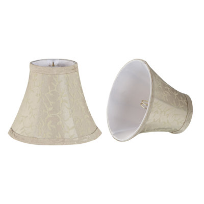 Abat-jour en lin de style candélabre à cloche de 5 po (attache) beige